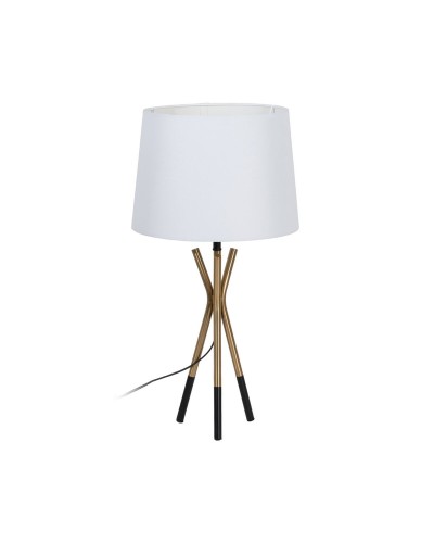 Bureaulamp Wit Zwart Gouden Ijzer 40 W 33 x 33 x 63,5 cm
