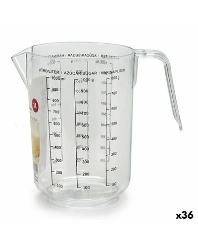 Caraffa Dosatrice Plastica da 1 L - Confezione Convenienza da 36 Unità