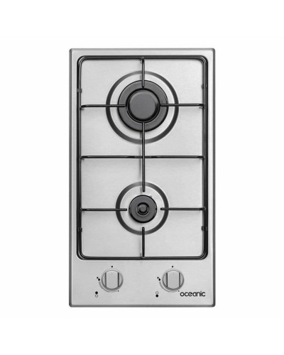 Oceanic OCEATG2IX 2-Burner Gas Hob Stainless Steel Compact Kitchen

