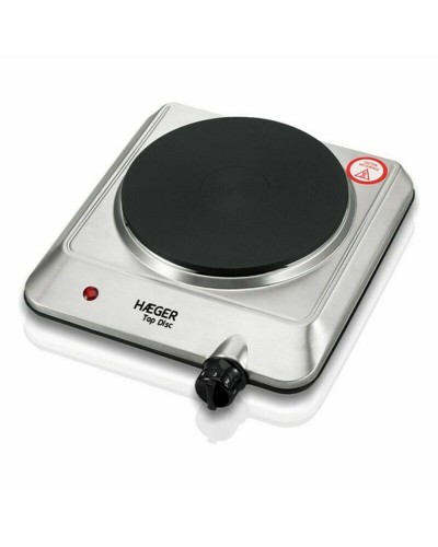 Haeger HP-01S Electric Hot Plate 1 Burner - 1500W, Stainless Steel, Black Silver
