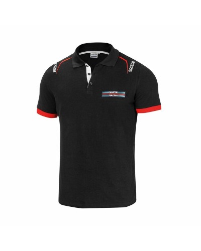 Sparco Martini Racing Black Polo: Premium Cotton, Sporty Look

