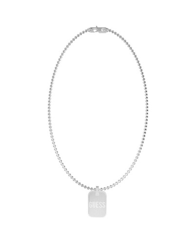 Guess Herrenkette JUMN01355JWSTT-U Edelstahl Silber Logo
