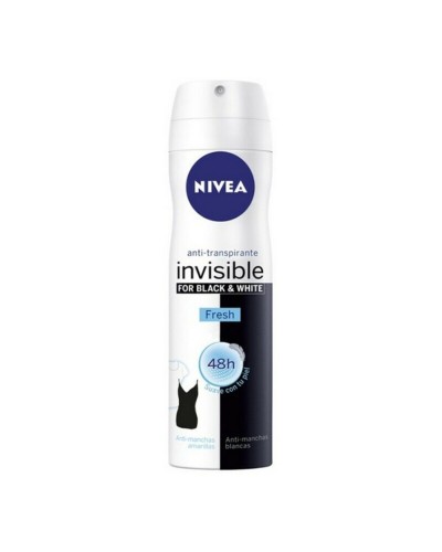 Nivea Deodorante Spray Black & White Invisible Fresh - 200ml - Antimacchia
