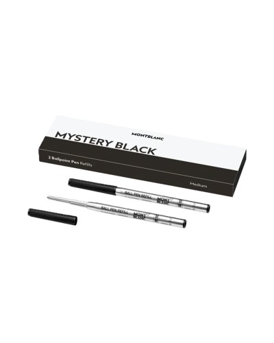 Montblanc MISTERY BLACK - Black Pen Cartridges (2 Units) - Original Refill
