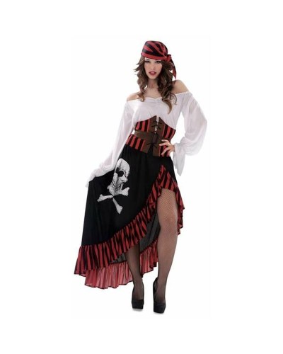 Pirate Costume Adults - 4 Pieces - Halloween Carnival Fancy Dress

