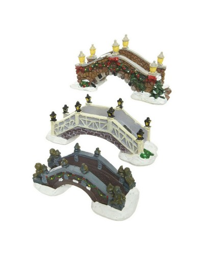 Weihnachtsbrücke aus Polyresin, 5,5 x 13 x 5,5 cm, Festliche Dekoration
