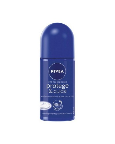 Nivea Desodorante Roll-on Protege & Cuida 50ml - Piel Sensible, Sin Alcohol
