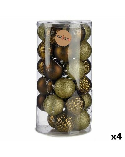 Uppsättning av julkulor Grön PVC 8 x 8,5 x 8 cm (4 antal)