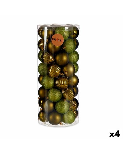 Set kerstballen Groen Plastic (4 Stuks)