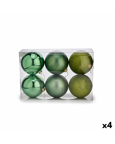 Set kerstballen 15 x 16 x 15 cm Groen (4 Stuks)