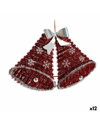 Chapeaux de Noël à Guirlandes Lumineuses LED, 52 x 31,5 x 7,5 cm (Blanc et Rouge) - Pack de 12
