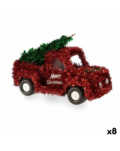 Koristehahmo Pakettiauto Koristenauha Punainen Vihreä polypropeeni PET 15 x 18 x 27 cm (8 osaa)