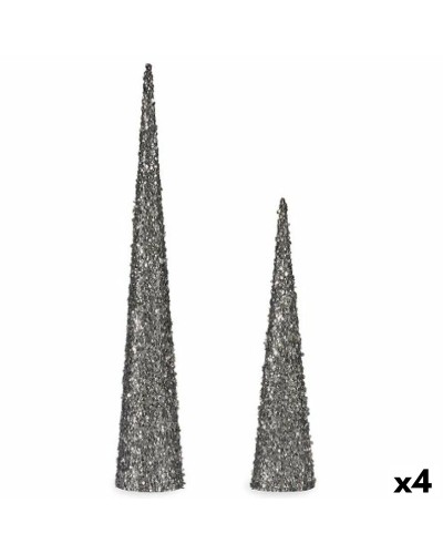 Silver Sequined Plastic Cone Numbers (Set of 4)
