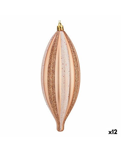 Addobbi Natalizi Affusolati in PVC Rame da 18 cm (12 unità)