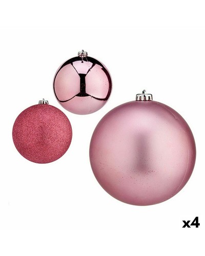 Weihnachtskugel-Set Rosa 4 Stück - 15 x 16 x 15 cm
