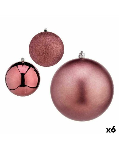 Joulupallosetti Pinkki Muovinen Ø 12 cm (6 osaa)