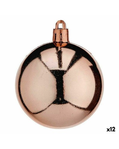 Christmas Balls Copper Plastic 5 x 6 x 5 cm - Set of 12
