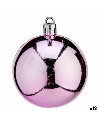 Joulupallosetti Pinkki Muovinen 6 x 7 x 6 cm (12 osaa)