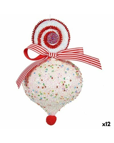 Adornos Navideños Lágrima Blancas (12 Unidades) - 11 x 17 x 11 cm
