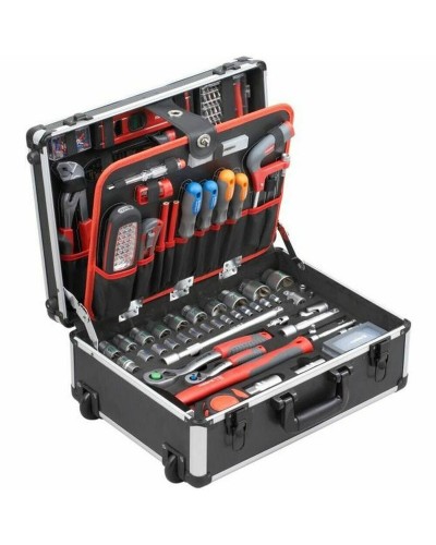 Maletín de herramientas Meister: Amplia capacidad para guardar herramientas y accesorios esenciales.
