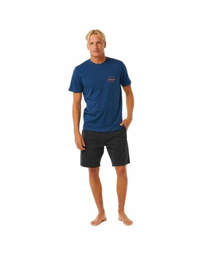 T-shirt med kortärm Herr Rip Curl Stapler  Blå