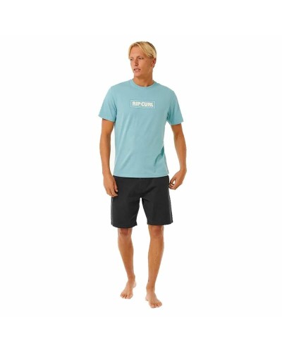 Rip Curl Big Mumma Icon - Maglia Maniche Corte Uomo Blu Cielo
