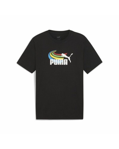 Puma GRAPHICS Summer - T-shirt Homme Noire, Manches Courtes - Sport & Décontracté
