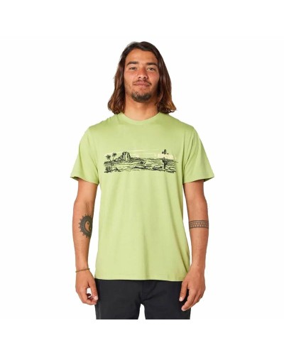 Rip Curl Paradise Land: Herren Kurzarm T-Shirt Hellgrün
