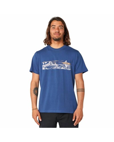 Heren-T-Shirt met Korte Mouwen Rip Curl Paradise Land Blauw