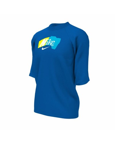 Nike Hydroguard Light Blue: Men's Short Sleeve Top - UV Protection
