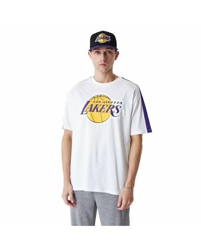 New Era NBA LA Lakers Colour Block T-Shirt Weiß - Kurzarm Herren
