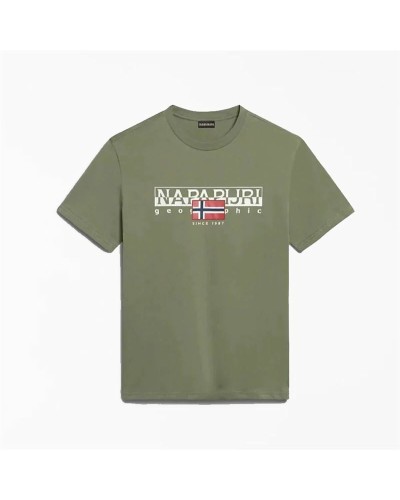 Napapijri S-Aylmer Olive: Men's Short Sleeve T-Shirt - Premium Cotton
