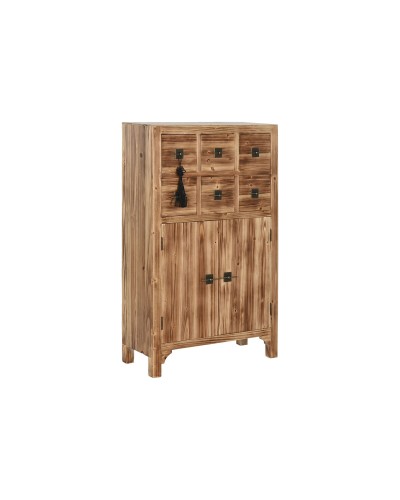 ESPRIT Chest of Drawers 6 Drawers MDF Wood Black Natural Fir 63x27x101cm
