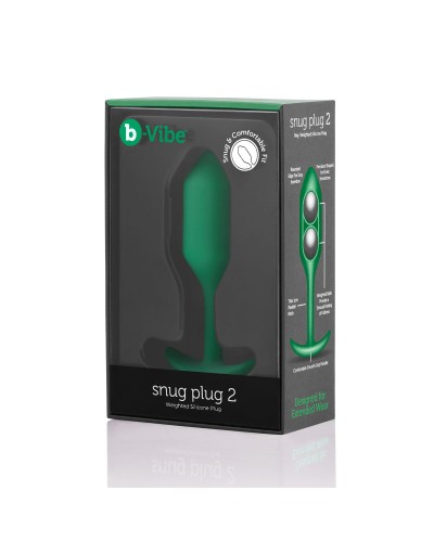 B-Vibe Anal Plug 2 Green - Soft Silicone, Sensual Fun

