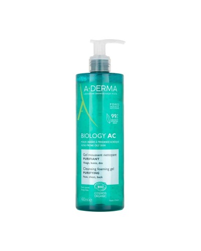 A-Derma Biology AC - Gel Detergente Viso Purificante Anti-Imperfezioni 400ml

