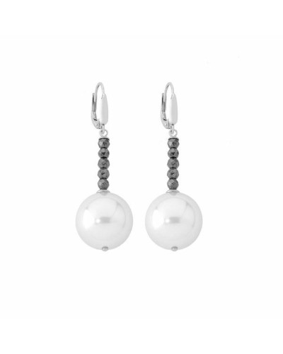 Majorica Pendientes Mujer Perla Blanca Chapados en Plata - Elegantes
