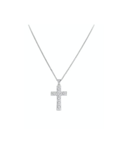 Amen Collier Femme CCZBB Zircones Blancs - Bijou Élégant

