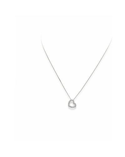 Collier Femme Amen CLHE2 Argent 925 Coeur Zircones - Bijou Élégant
