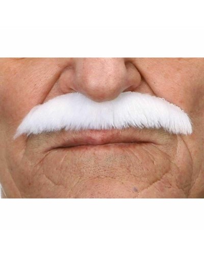 My Other Me Falscher Weißer Schnurrbart - Kostüm- & Verkleidungsschnurrbart
