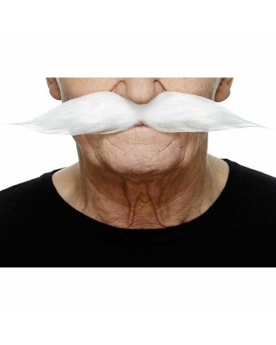 Mes Autres Moustaches Postiches Blanches - Accessoire Déguisement Travestissement
