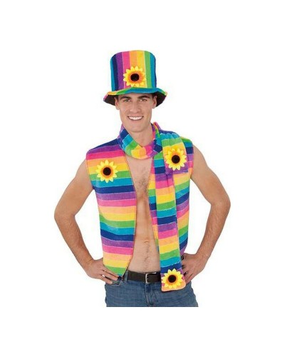 My Other Me Regenbogen: Hut und Schal Verkleidung - Größe S, 59cm
