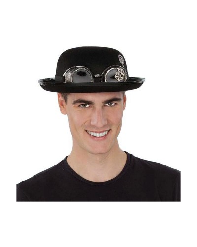 Bombín My Other Me Negro - Sombrero Fedora Fieltro Elegante - Accesorio Disfraz
