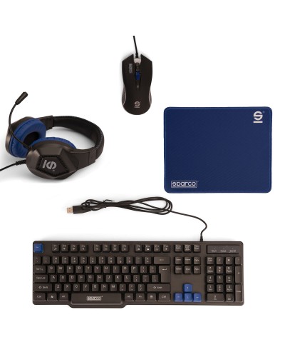 Pack Gaming Sparco SPGAMEKITESP Qwerty Spaans