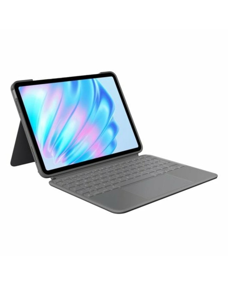 Tablet kap Logitech iPad Air 2024 | iPad Air 2022 Grijs Qwerty Spaans QWERTY