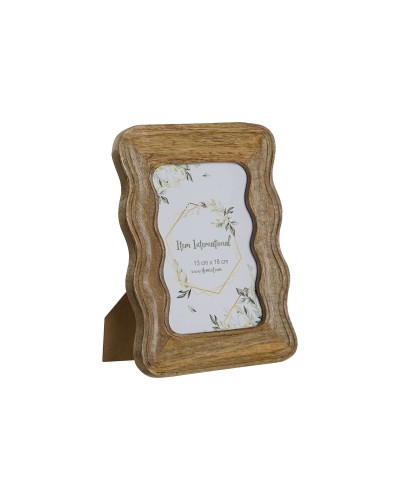 Cadre photo Home ESPRIT Naturel Bois de manguier Ondes Urbaine 21,5 x 1,5 x 26,5 cm