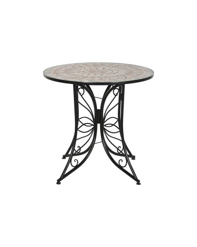 Beistelltisch Home ESPRIT Schwarz Bunt 80 x 80 x 76 cm