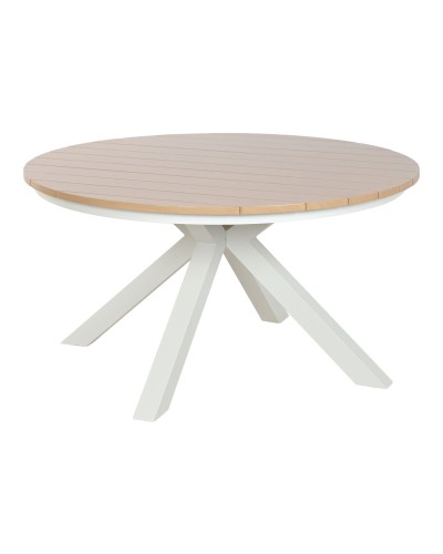 Table de Salle à Manger Home ESPRIT Blanc Aluminium 140 x 140 x 75 cm