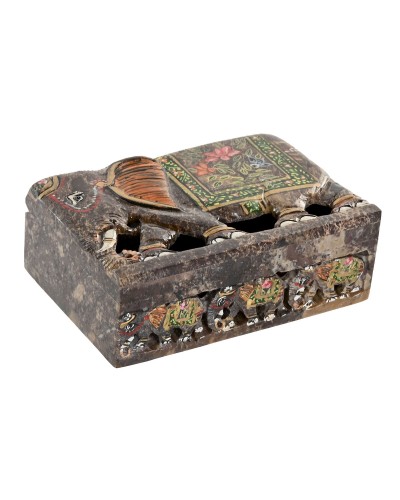 Doos-Juwelenkistje Home ESPRIT Bruin Multicolour 15 X 10 X 5,5 CM