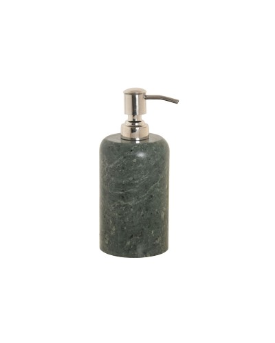 Dispenser di Sapone Home ESPRIT Verde Argentato Acciaio inossidabile Marmo Moderno 7,5 x 7,5 x 18 cm