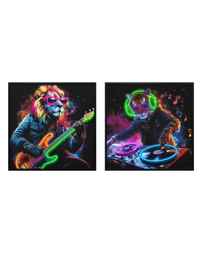 Bild Home ESPRIT Schwarz Vintage 83 x 3,7 x 83 cm (2 Stück)